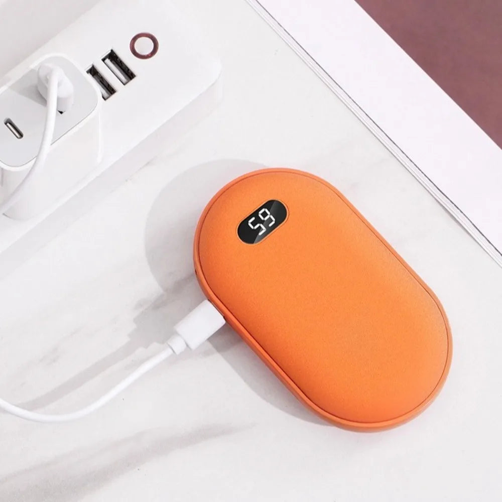 2-in-1 Hand Warmer Power Bank - 10000mAh Fast Heating, USB-C Rechargeable