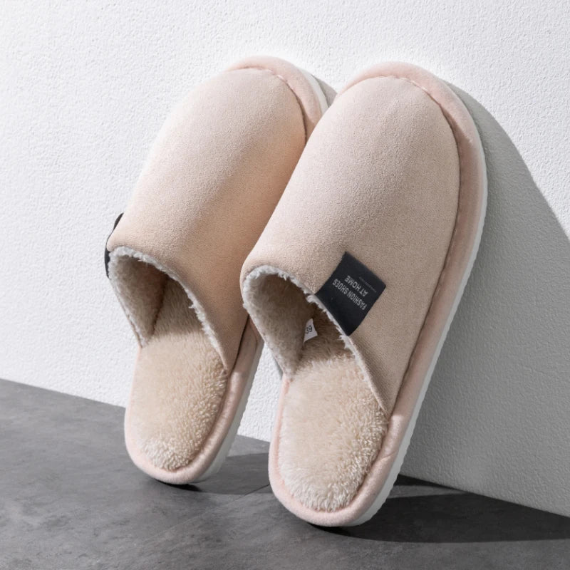 Warm Unisex House Slippers - Plush Indoor Comfort with Non-Slip Sole for Winter