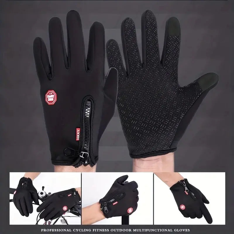 Men's Thermal Gloves - Winter Grip, Anti-Slip & Touchscreen