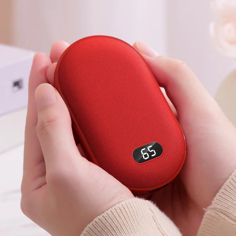 2-in-1 Hand Warmer Power Bank - 10000mAh Fast Heating, USB-C Rechargeable