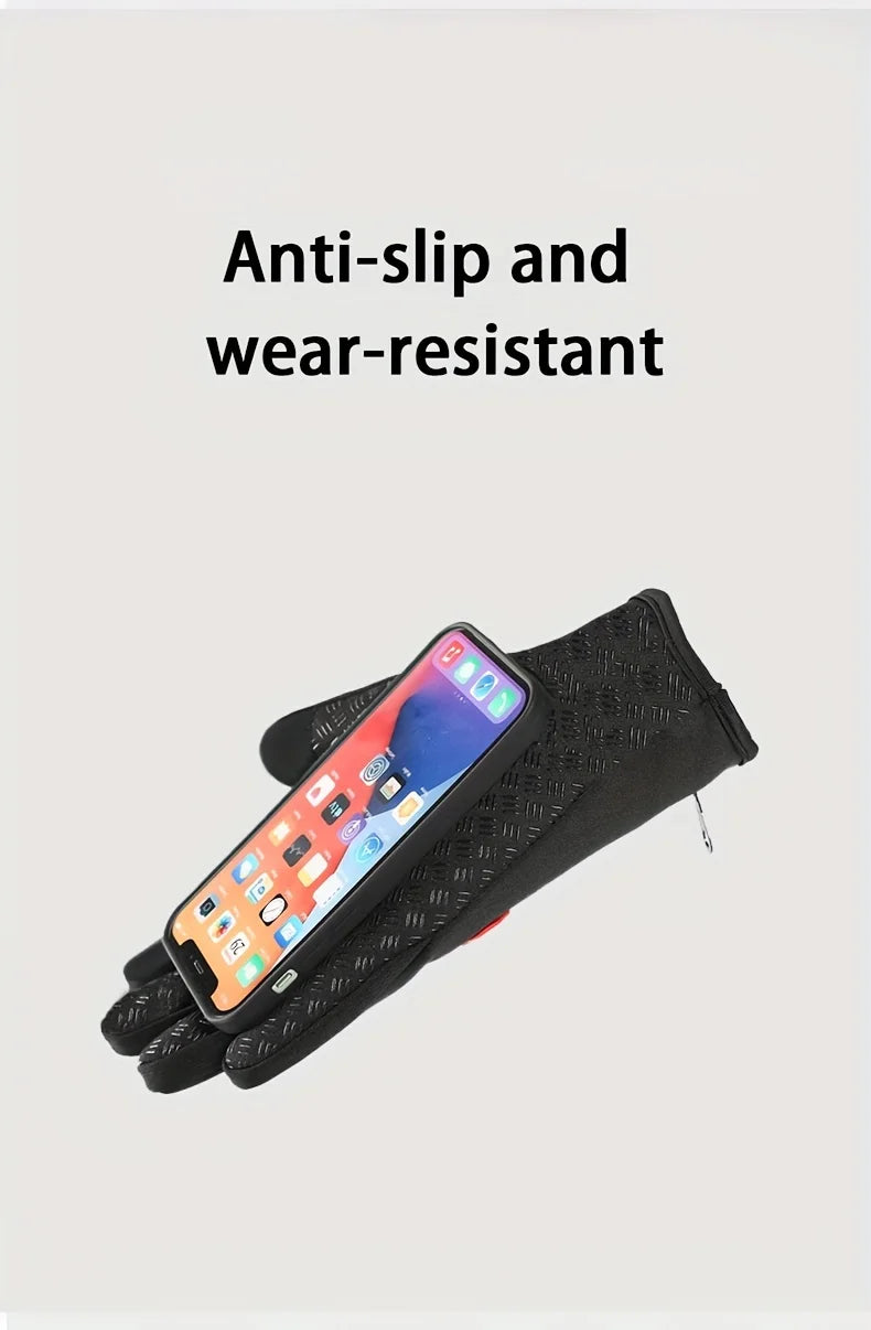 Men's Thermal Gloves - Winter Grip, Anti-Slip & Touchscreen