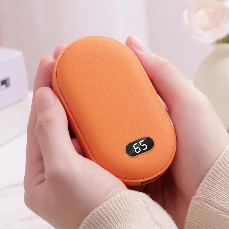 2-in-1 Hand Warmer Power Bank - 10000mAh Fast Heating, USB-C Rechargeable