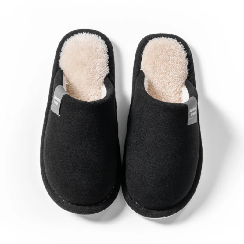 Warm Unisex House Slippers - Plush Indoor Comfort with Non-Slip Sole for Winter