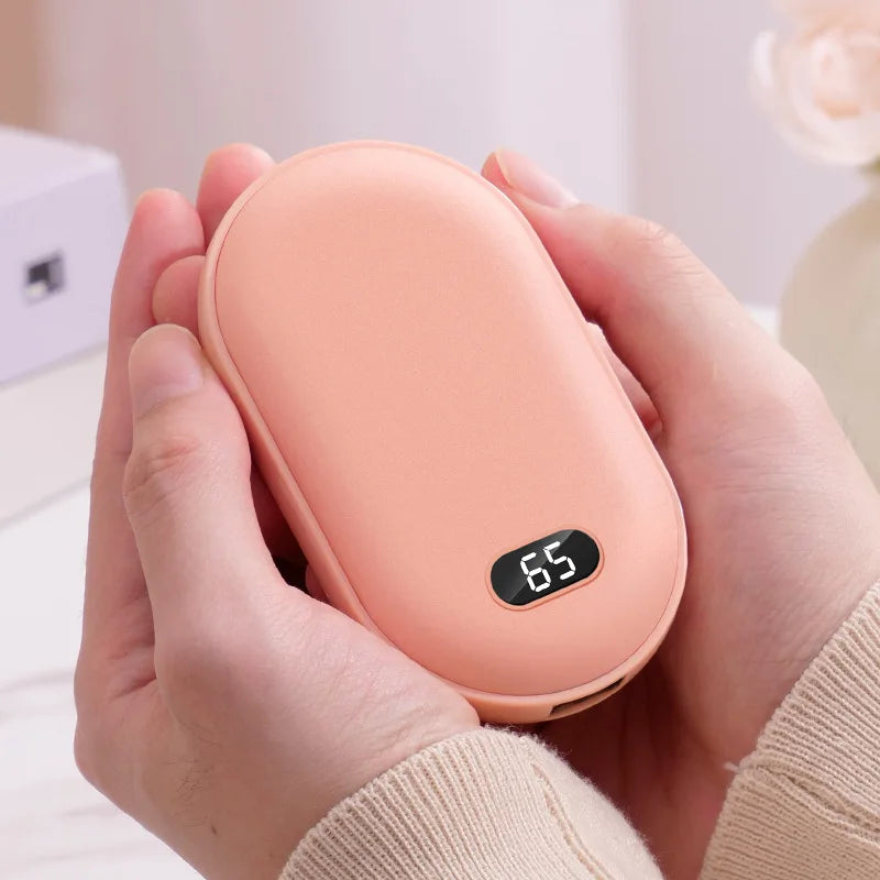 2-in-1 Hand Warmer Power Bank - 10000mAh Fast Heating, USB-C Rechargeable