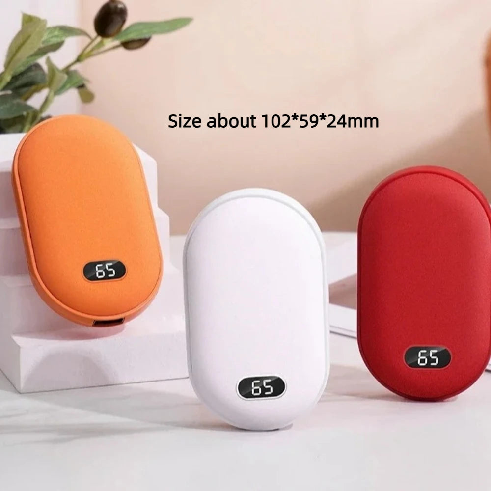 2-in-1 Hand Warmer Power Bank - 10000mAh Fast Heating, USB-C Rechargeable