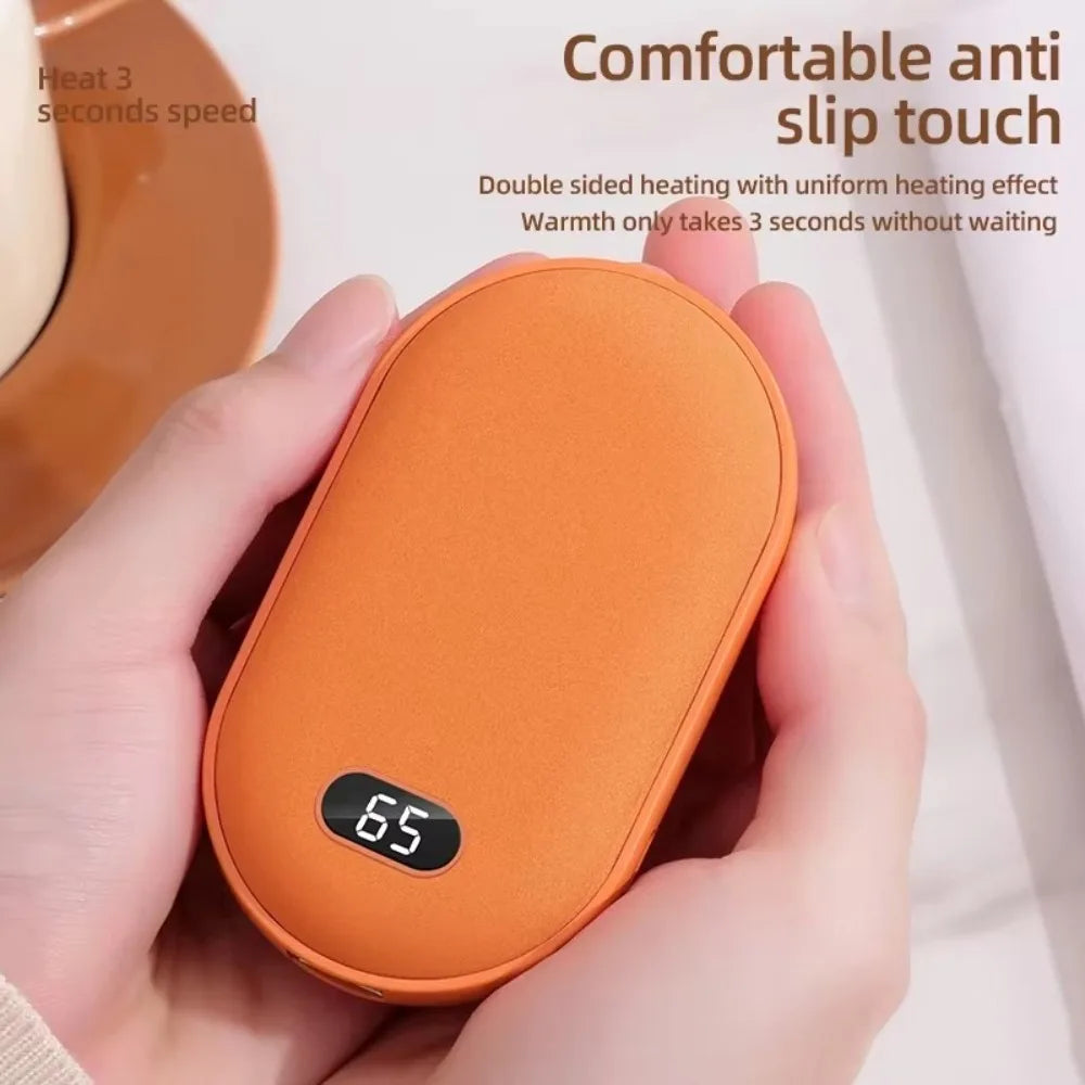 2-in-1 Hand Warmer Power Bank - 10000mAh Fast Heating, USB-C Rechargeable